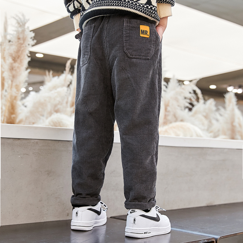 巴拉巴拉男童加绒裤子一体绒加厚灯芯绒裤秋冬大童长裤儿童装冬装