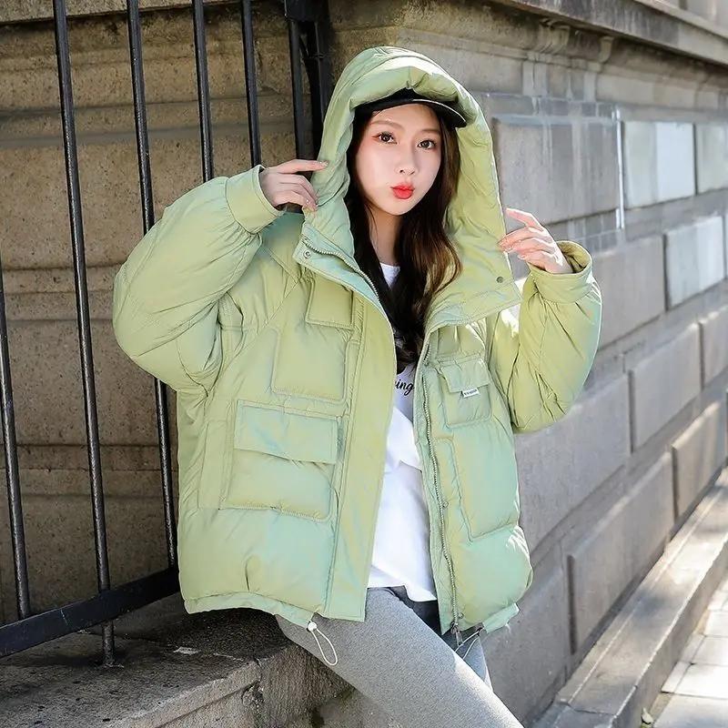 季女反季促销2024冬季新款加厚面包服羽衣服女韩版宽松外套袄百搭