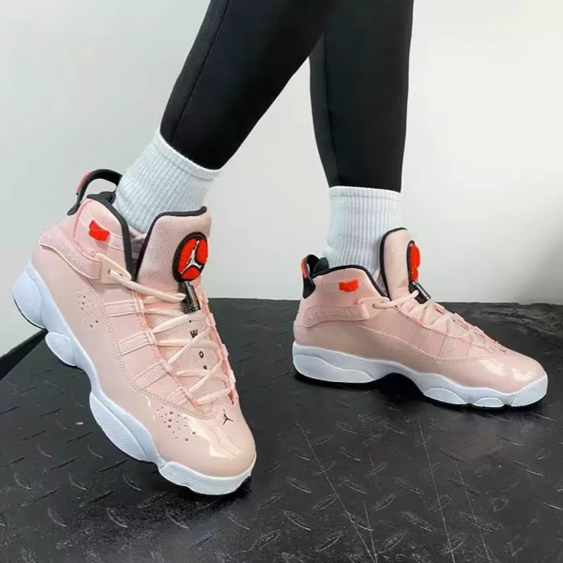 Air Jordan 6 AJ6 白粉六冠王女中帮休闲球鞋 323419-602