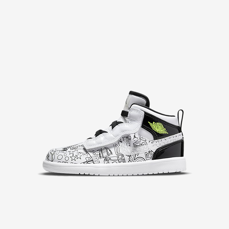 Nike Air Jordan 1 AJ1黑白涂鸦高帮板鞋DH9683-100