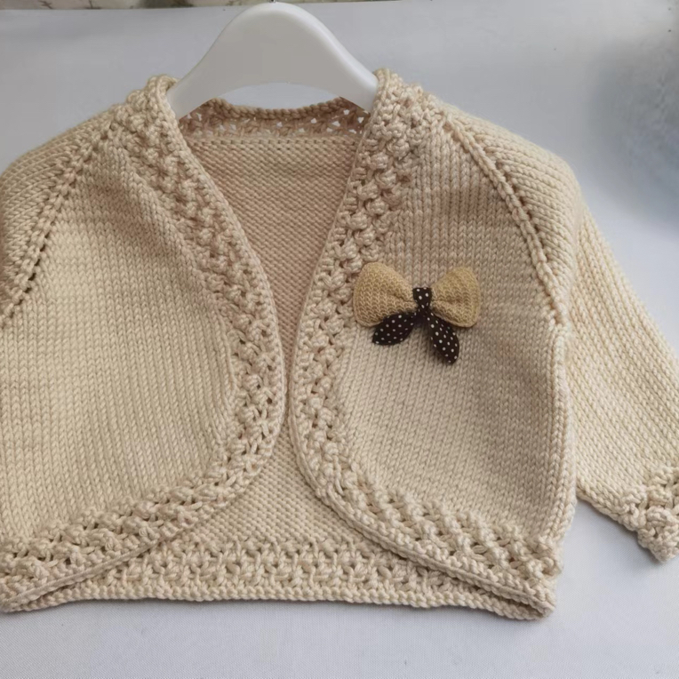 菠萝小开衫材料包，非成品。边远地区拍线。