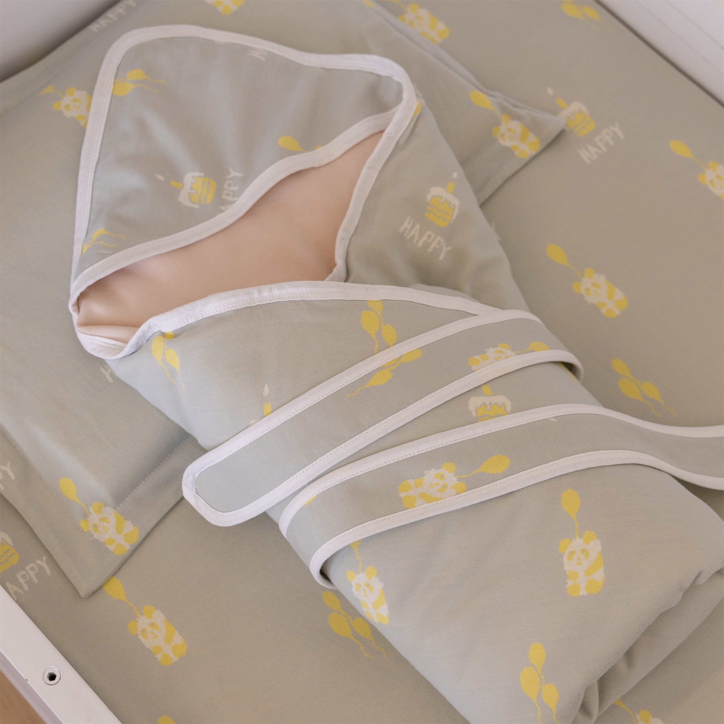 雅赞抱被 85*85cm六层纱布纯棉亲肤舒适柔软 新生婴幼儿 春秋冬