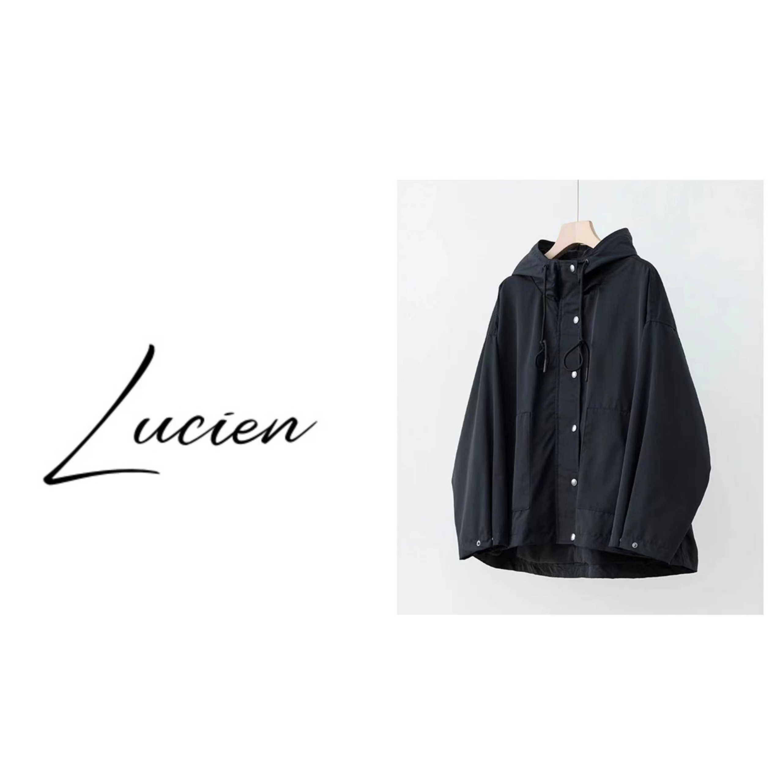 【不退差】P878 【魔法斗篷】连帽宽松显瘦 冲锋衣外套夹克女