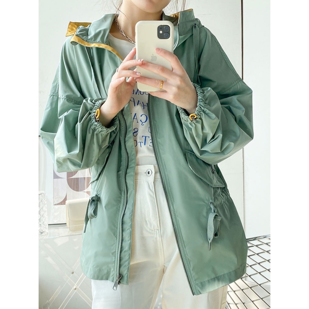 P991 肌理感 顺滑干爽 松紧收腰防风轻防水防晒 休闲女夹克外套