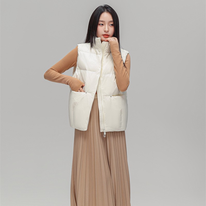 颖儿贝贝2022秋冬新款女显瘦简约百搭宽松通勤外穿马甲背心