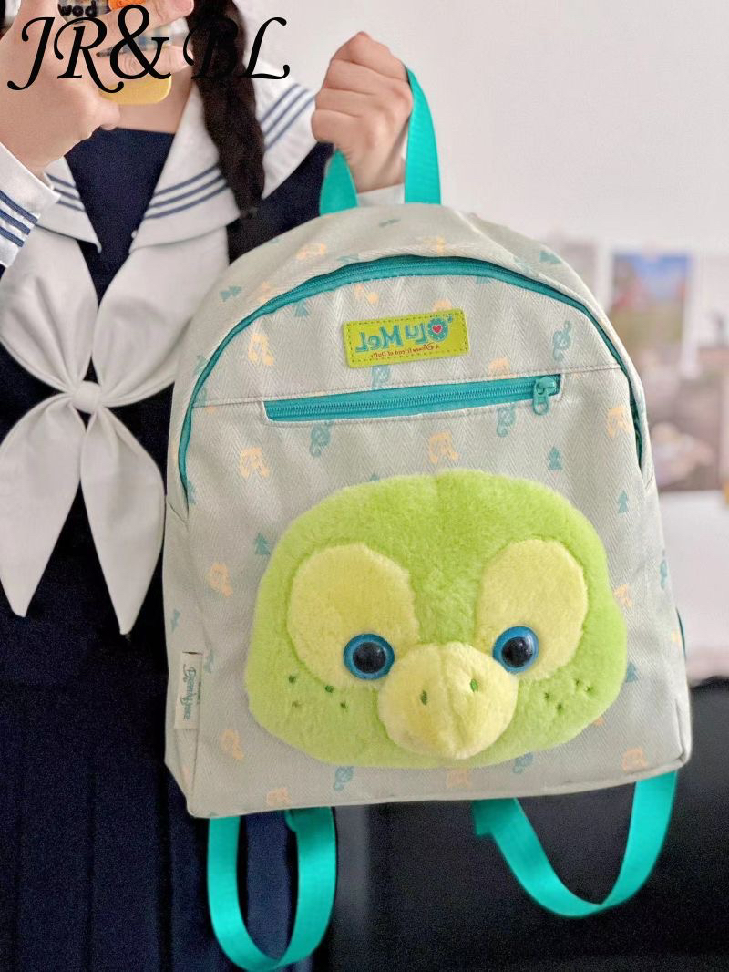 新款奥乐米拉双肩包可爱卡通搞怪乌龟背包夏日学生大容量上课书包
