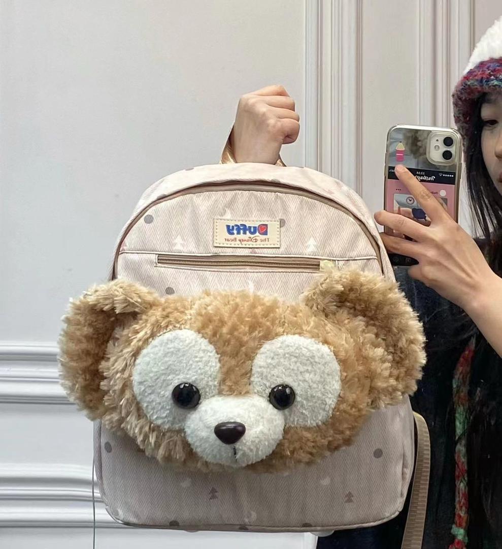 新款达菲双肩包玩偶包雪莉玫可爱卡通大容量星黛露毛绒学生书包