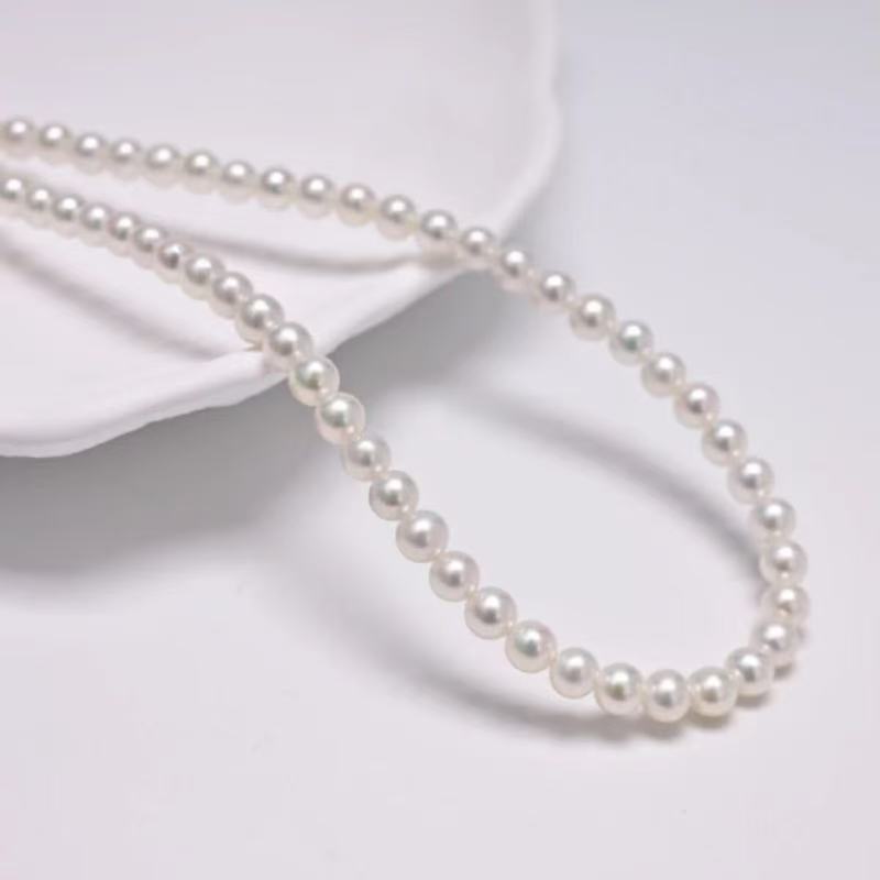 天然淡水珍珠项链3-4mm 极强光 S925延长链 仙女白色 百搭经典