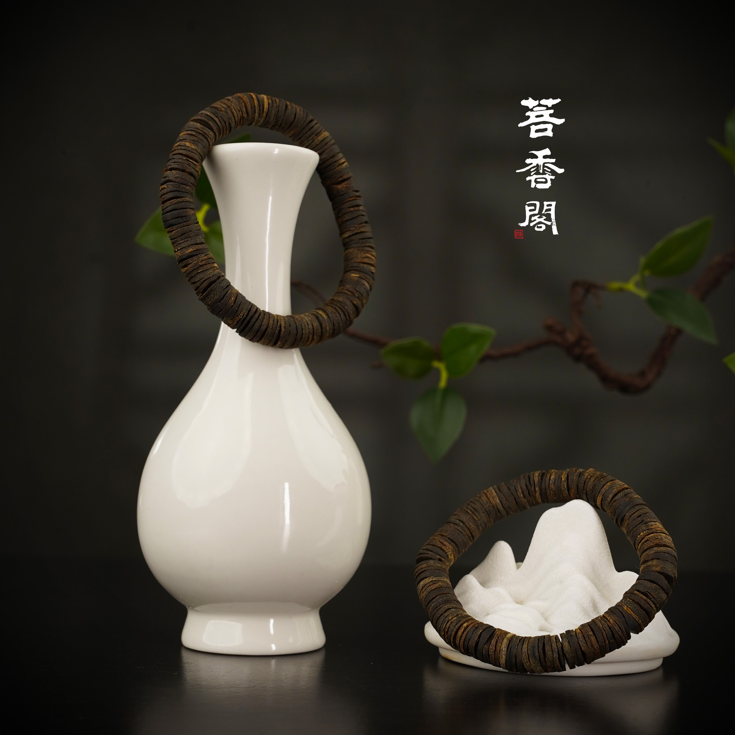 菩香阁沉水金钱片单圈棋楠沉香文玩手串1件多样性发货13g