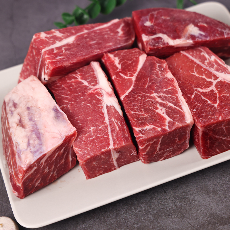 澳洲原切牛排边角料牛肉块谷饲安格斯雪花冷冻大块牛肉3斤