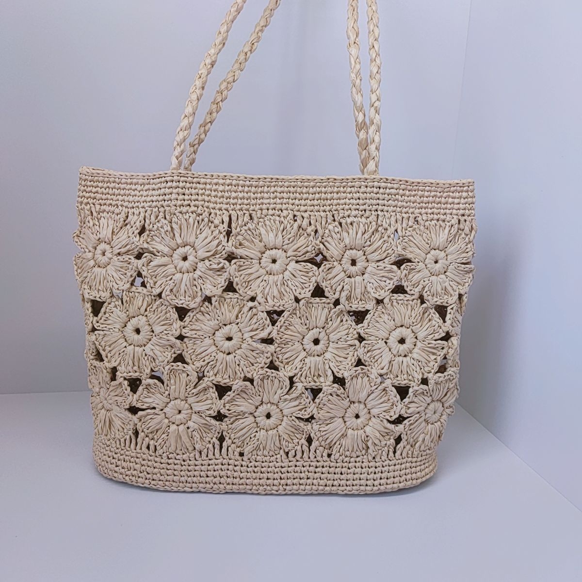 法式花朵草编包DIY材料包 （ 玛特拉菲草大桶330克＋视频教程）