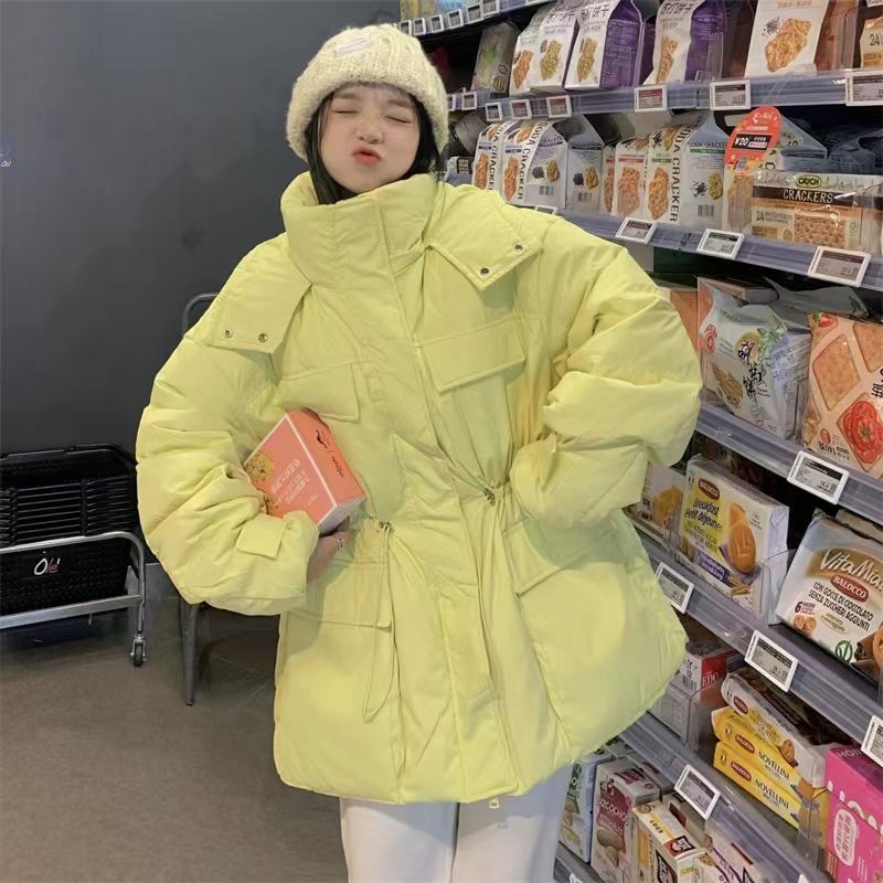 【锦衣服饰】冉2023-2欧货时尚宽松彩色收腰羽绒服