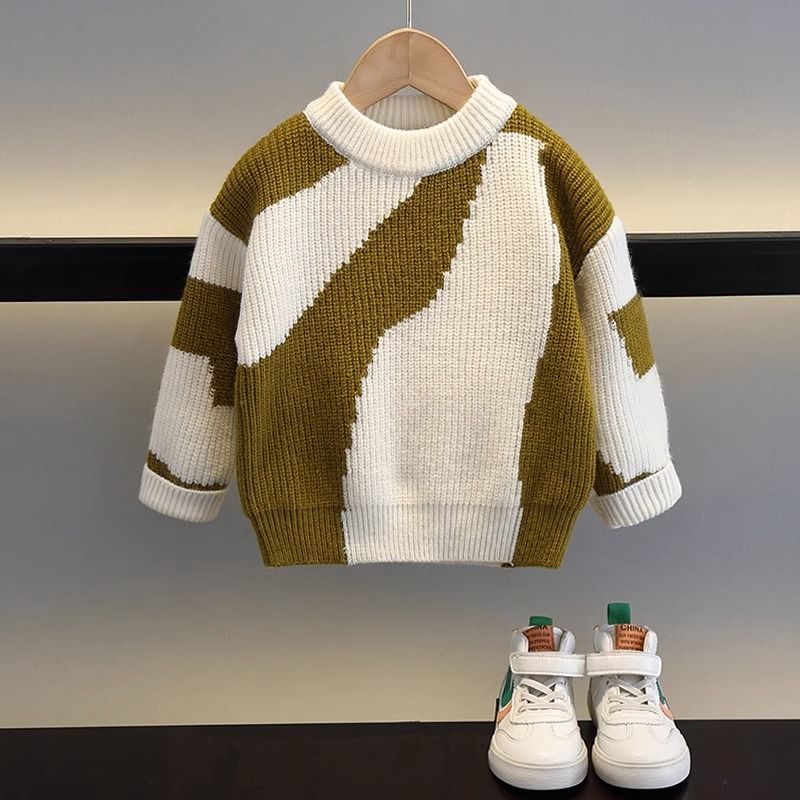 新品巴拉巴拉男童毛衣2023新款洋气宝宝秋冬加厚保暖毛线衣服小儿