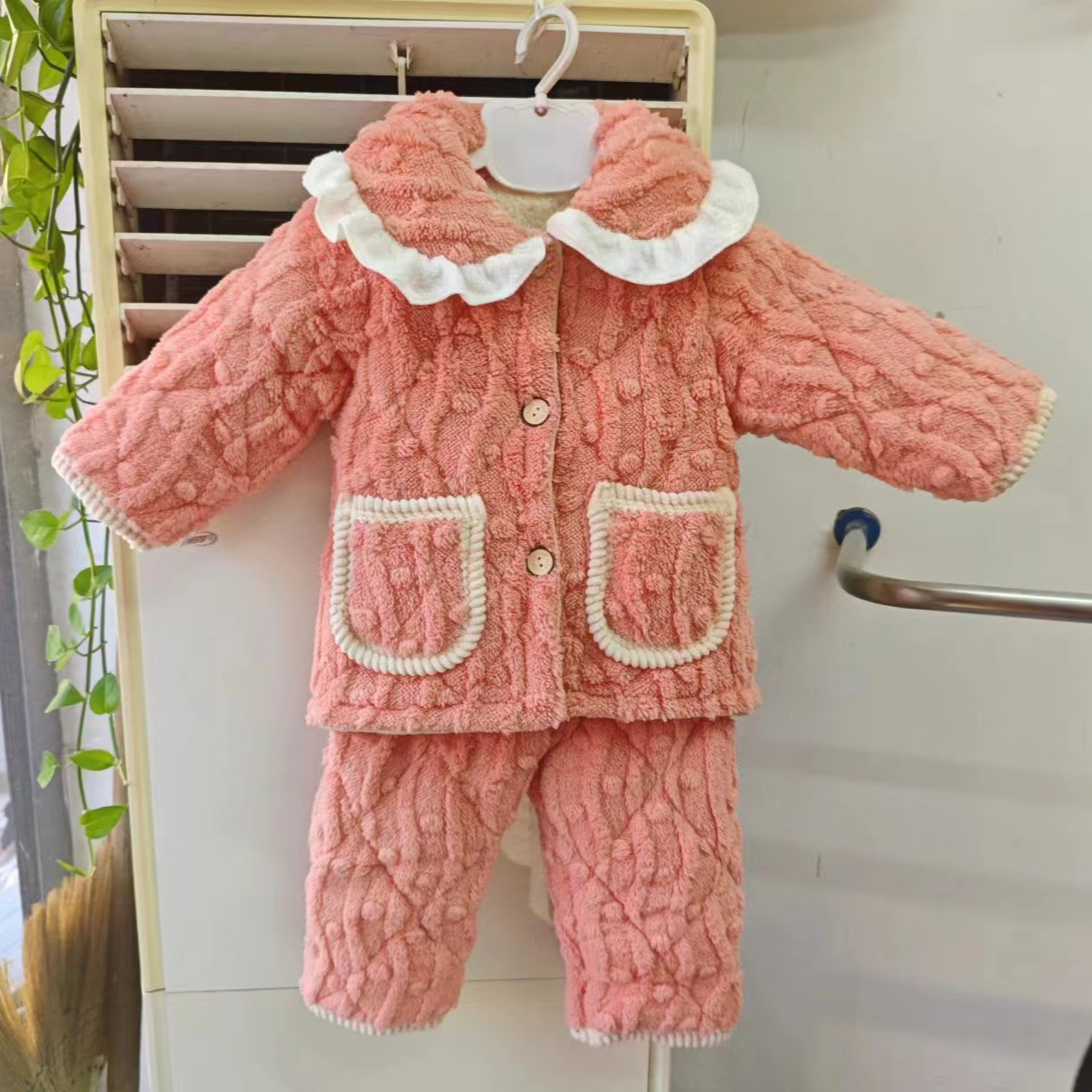儿童婴幼儿90码100码三层加棉家居服
