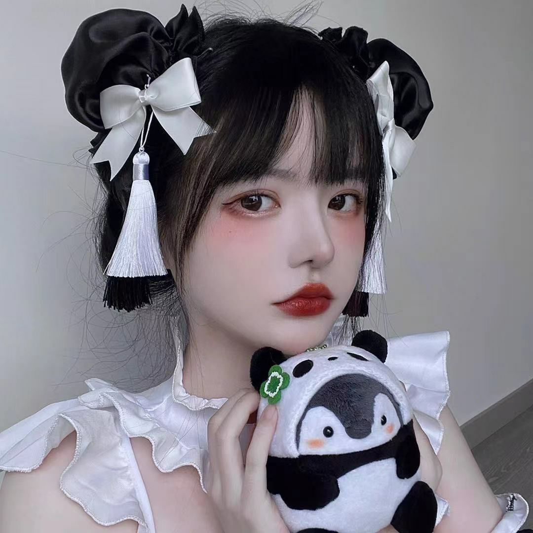 中华风Lolita蝴蝶结发夹古风汉服头饰春丽发包边夹中华风配饰