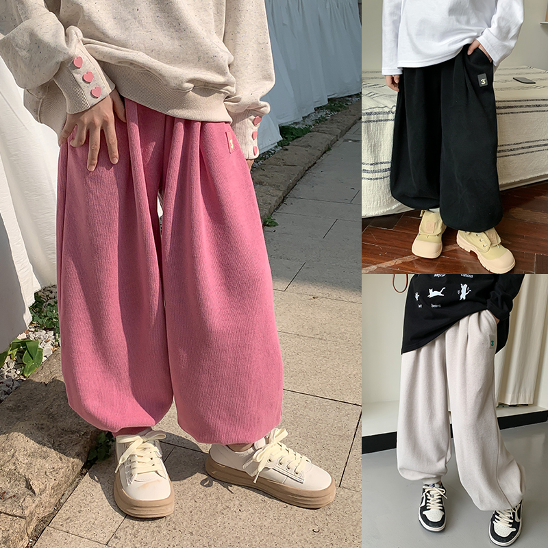 JX311 西西家女童裤子2024春季新款韩版洋气百搭束脚运动裤