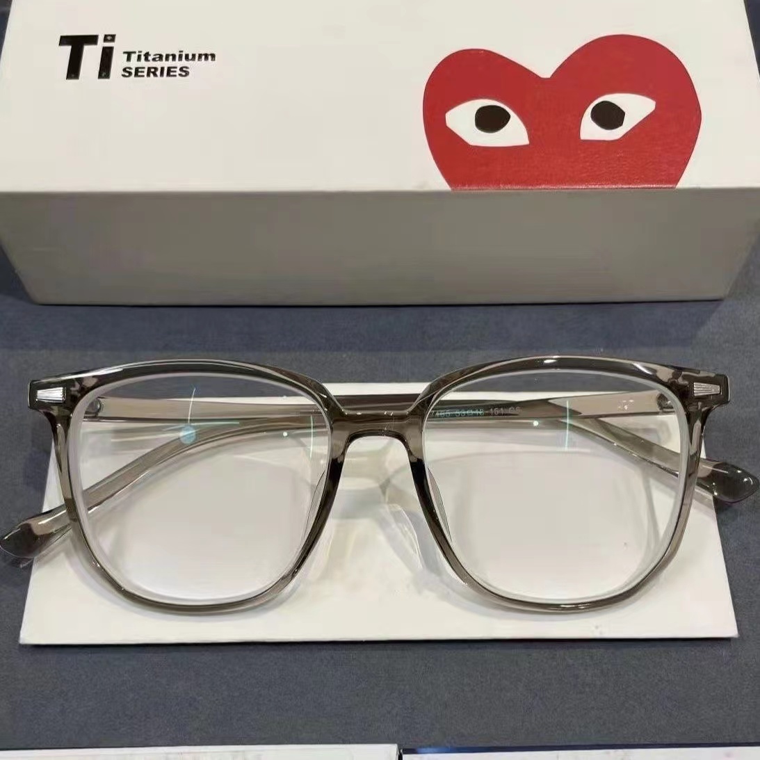 断货冷茶色!温柔小众复古方框可配度数素颜平光近视眼镜框架女ins