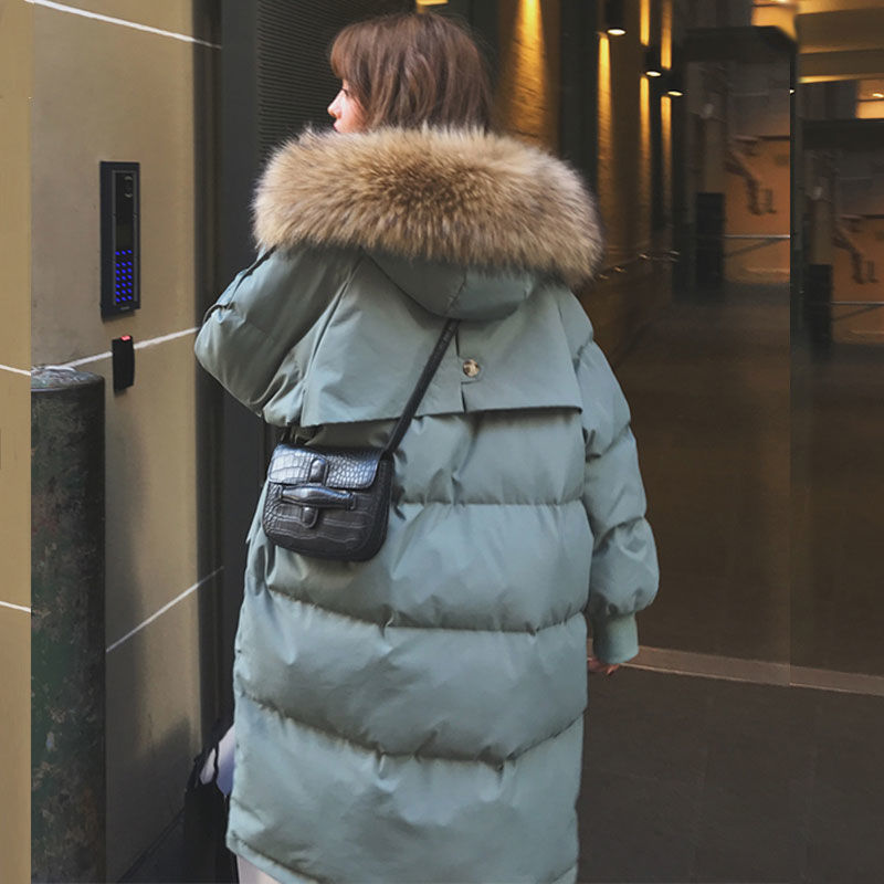 波司登年新款冬季羽绒棉服女中长款韩版棉衣宽松棉袄大码加厚面包