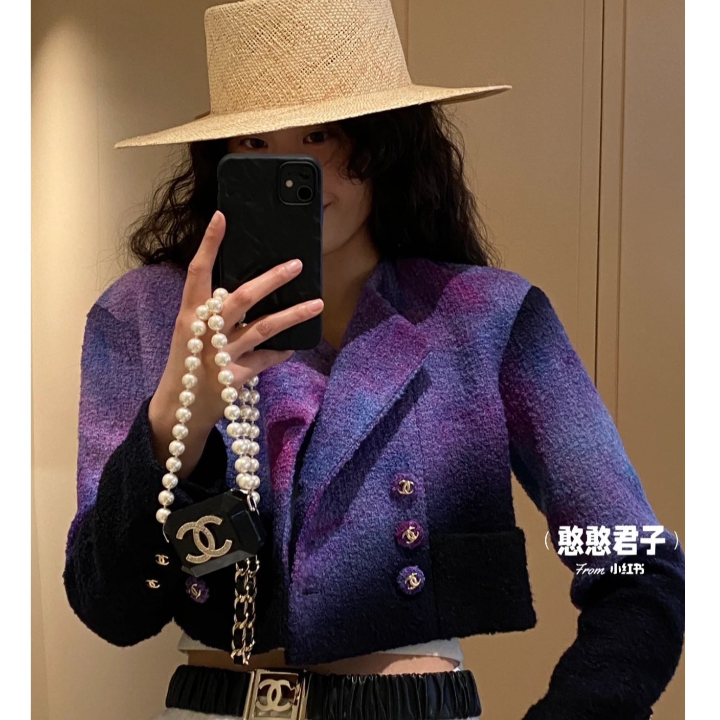 99新 Chanel/香奈儿 20星空蓝紫渐变外套/36码/编号612