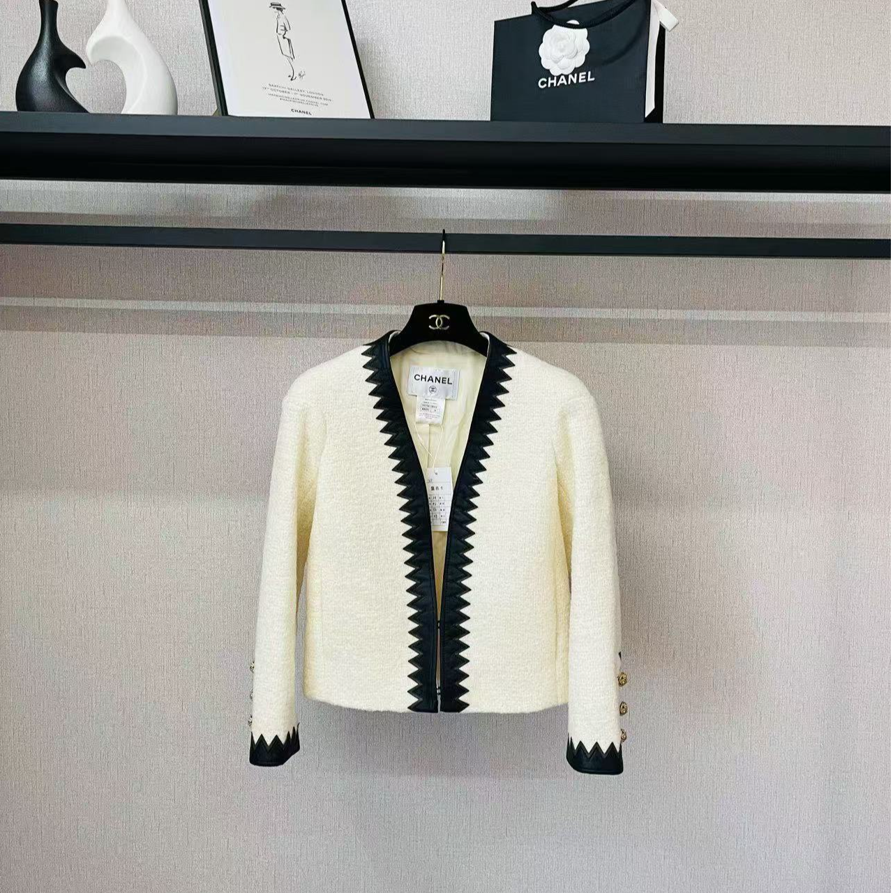 95新 Chanel/香奈儿 萨尔茨堡黑白拼接秀款外套/f34/编号788
