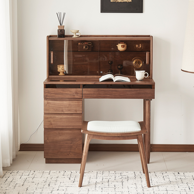 【直播专享】北美黑胡桃木 云想梳妆桌化妆台