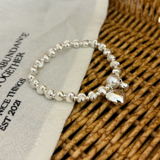 铜合金手链 韩系拉丝爱心手链SL1628-43