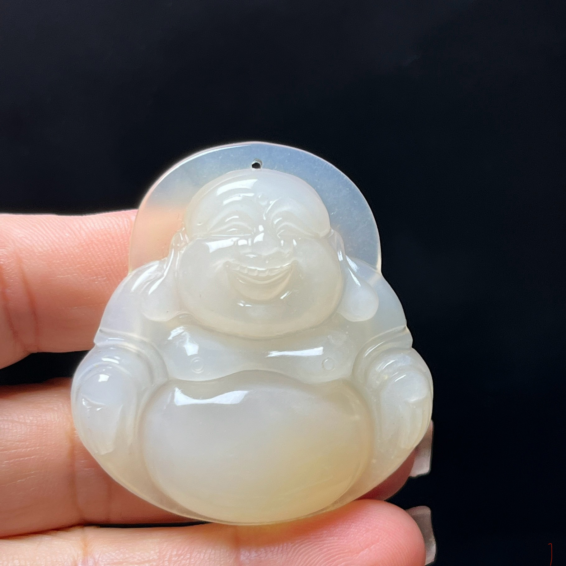 天然玉石精品珠宝云南黄龙玉大富大贵佛吊坠白冰毛衣链玉坠送礼