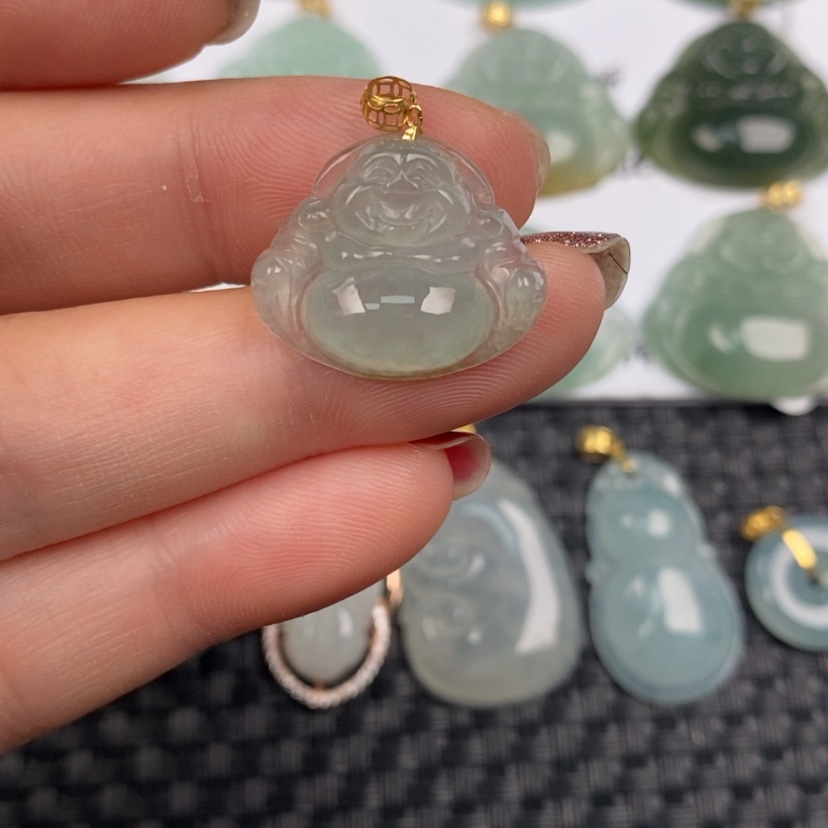 【闪购商品】翡翠颈饰18K金镶嵌