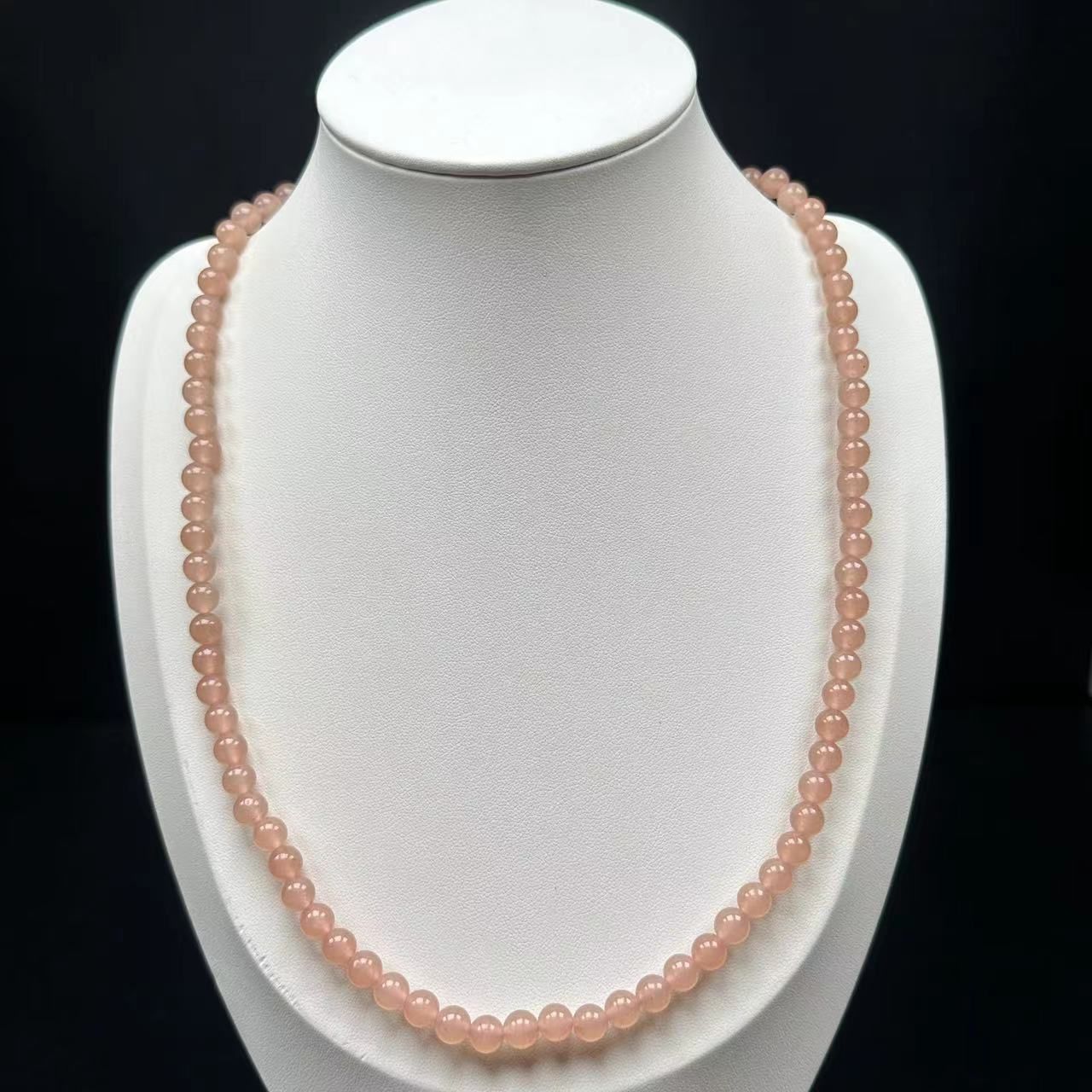 冰藕粉卡6三圈项链-A2085