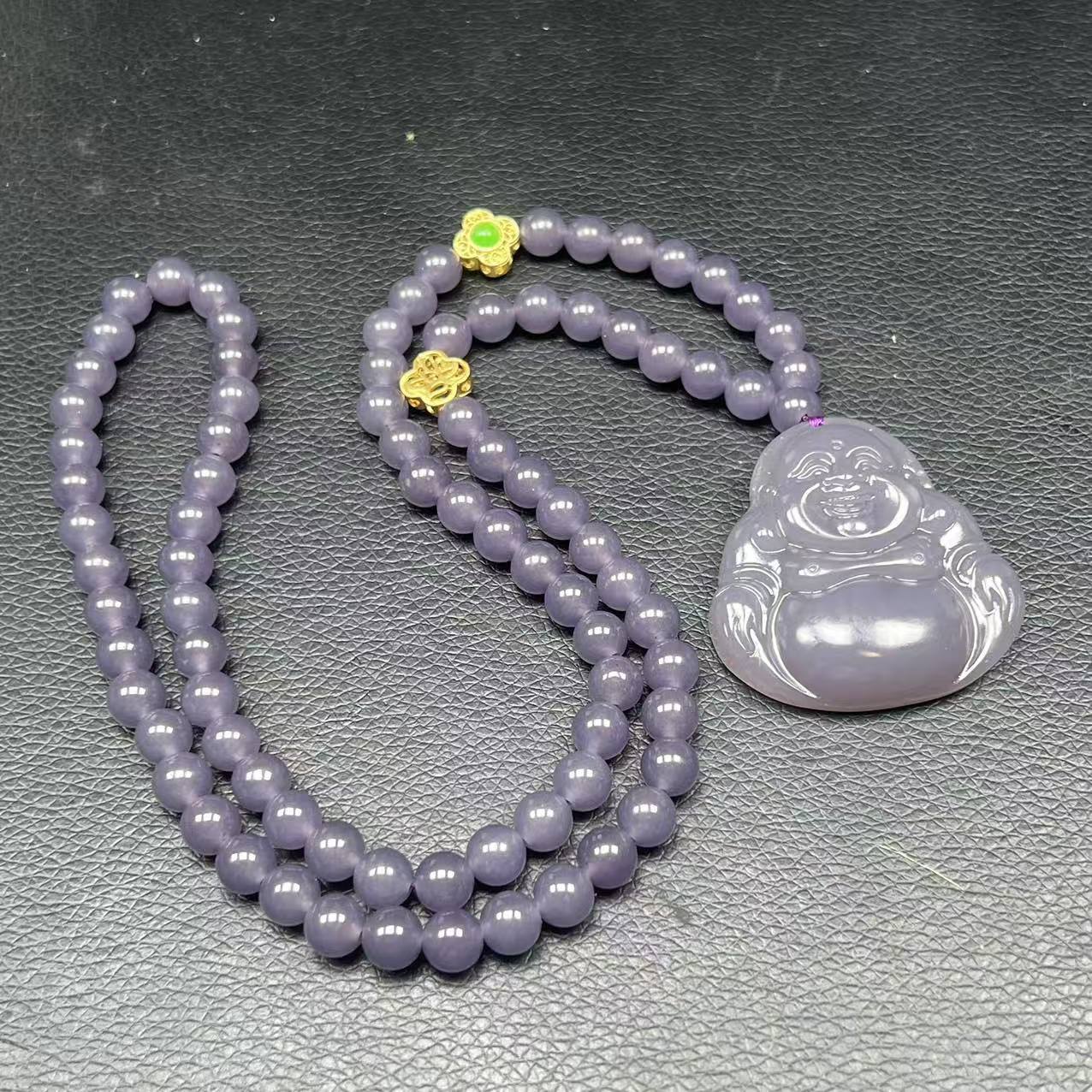 烟紫卡8m佛公毛衣链套链-A2159