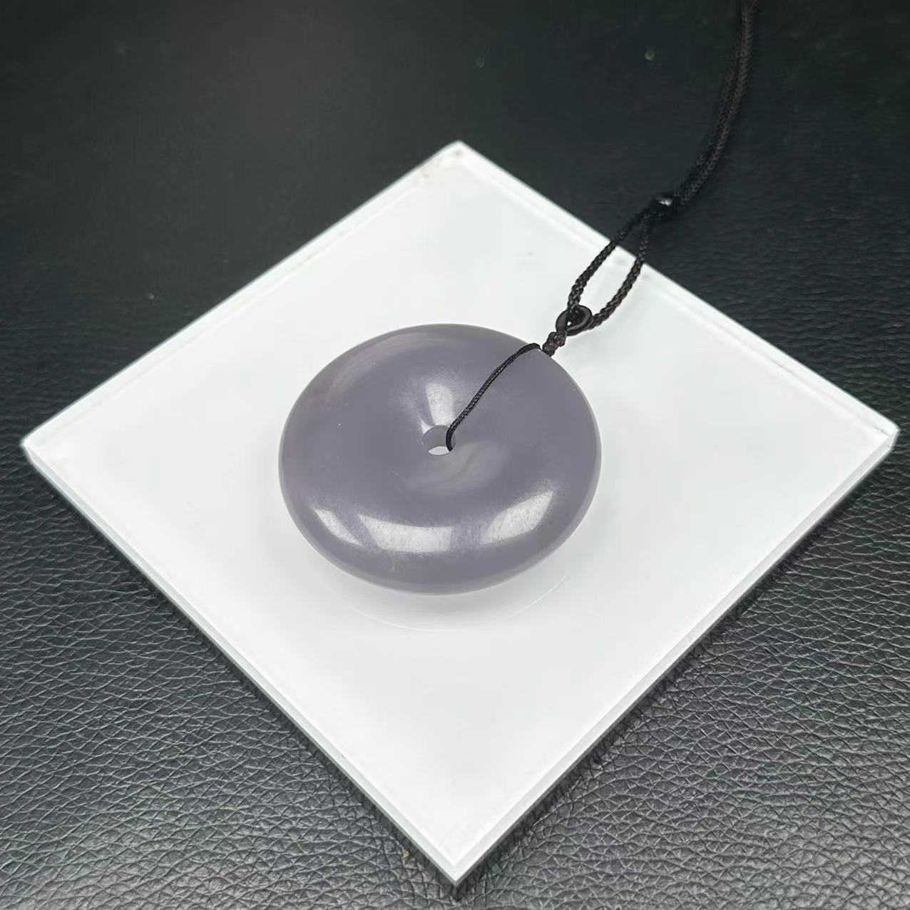 烟紫平安扣吊坠-A2055