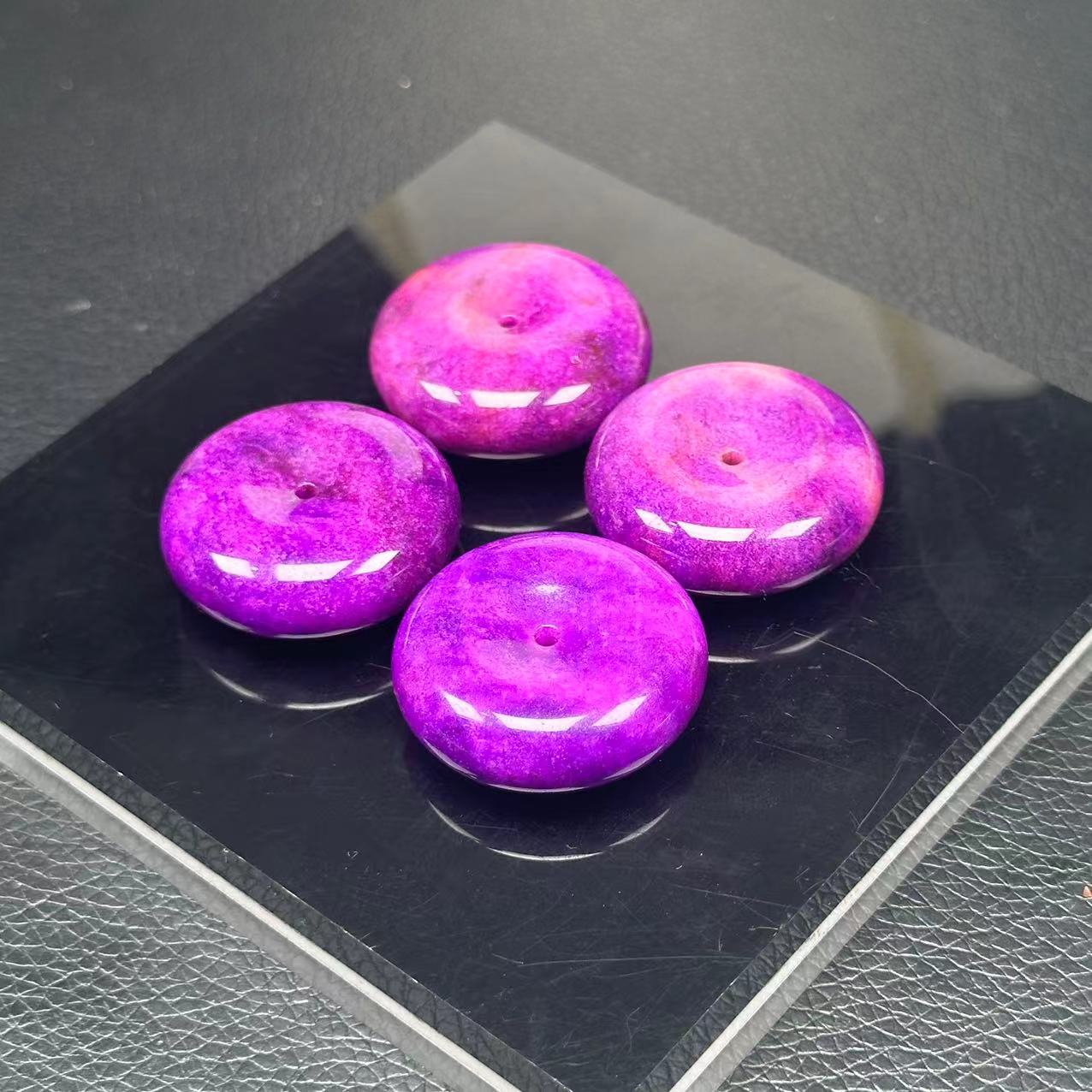 樱花紫平安扣吊坠（大）-D2011