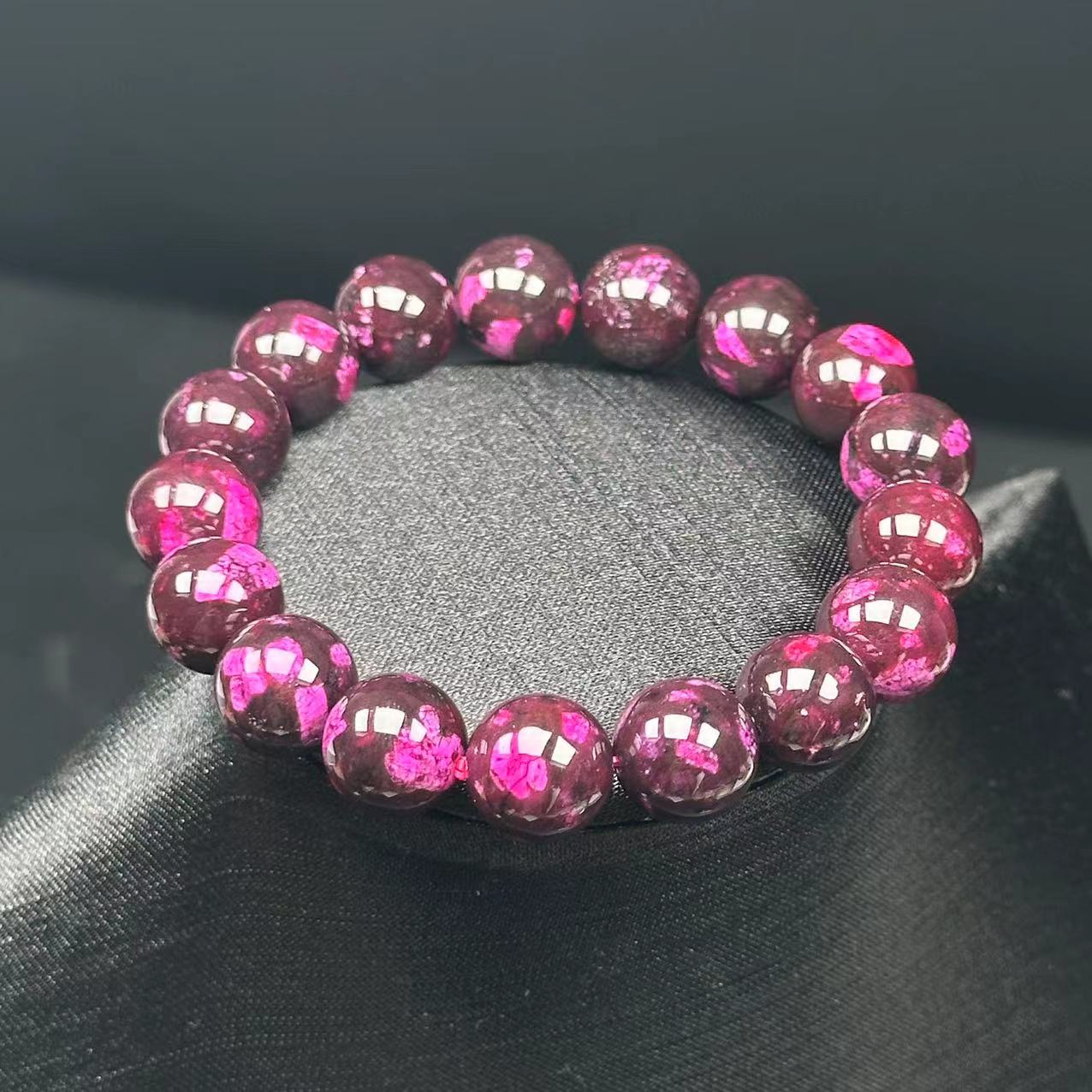 樱花粉卡12m手串-D2009