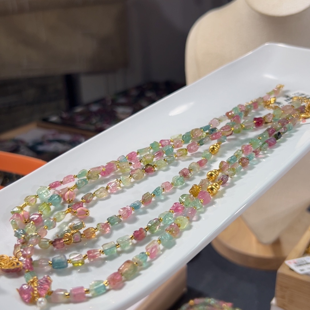 碧玺项链多样性发其一未镶嵌