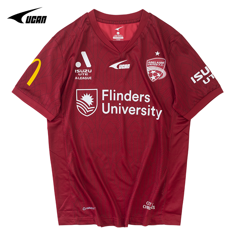 UCAN锐克24/25赛季澳超阿德莱德联主客场球衣新款足球服透气上衣