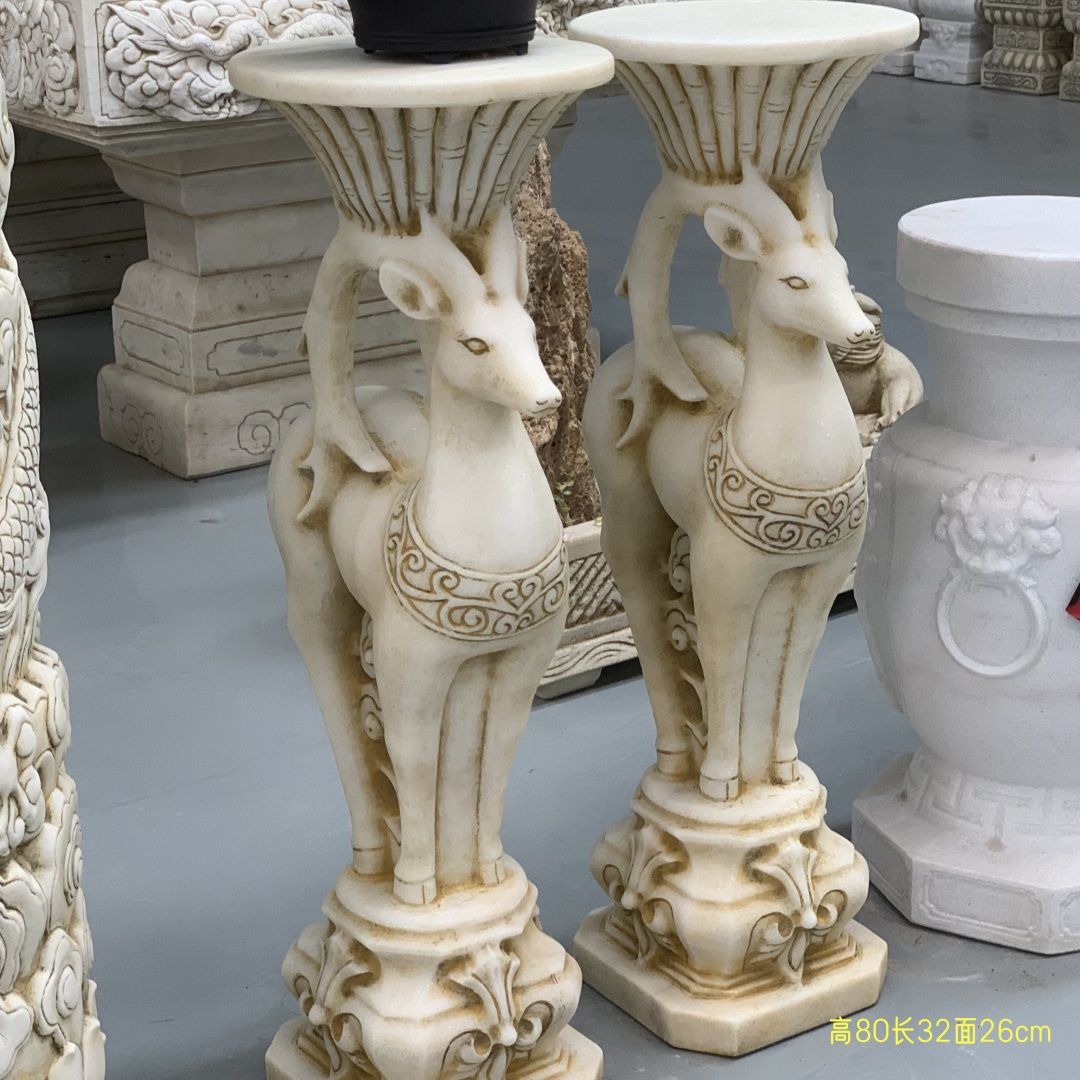 天然石材花盆底座原石雕刻室内外精美摆件 不含安装和卸车