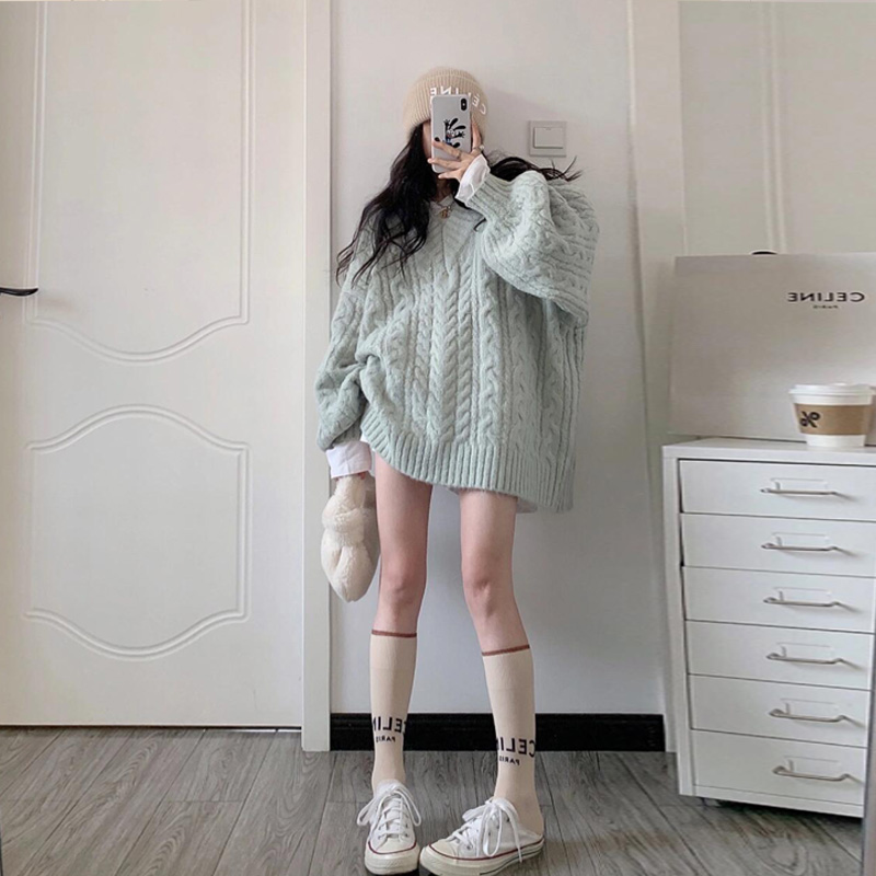 【721-780】编号款大板毛衣宽松慵懒风休闲穿搭粗针针织衫