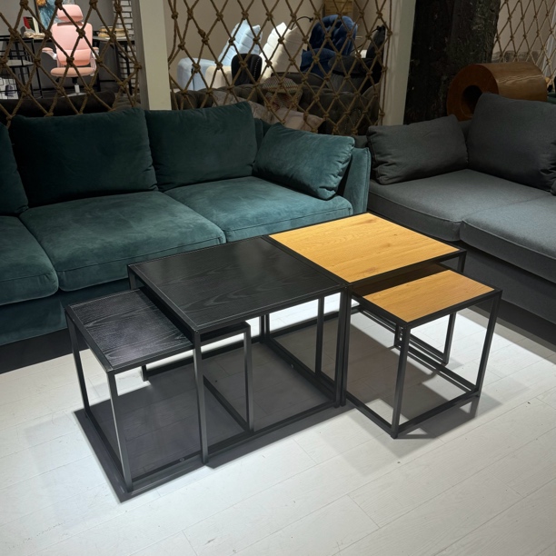 简约铁艺茶几桌子轻奢家用客厅方形子母茶几边几组合花架置物架