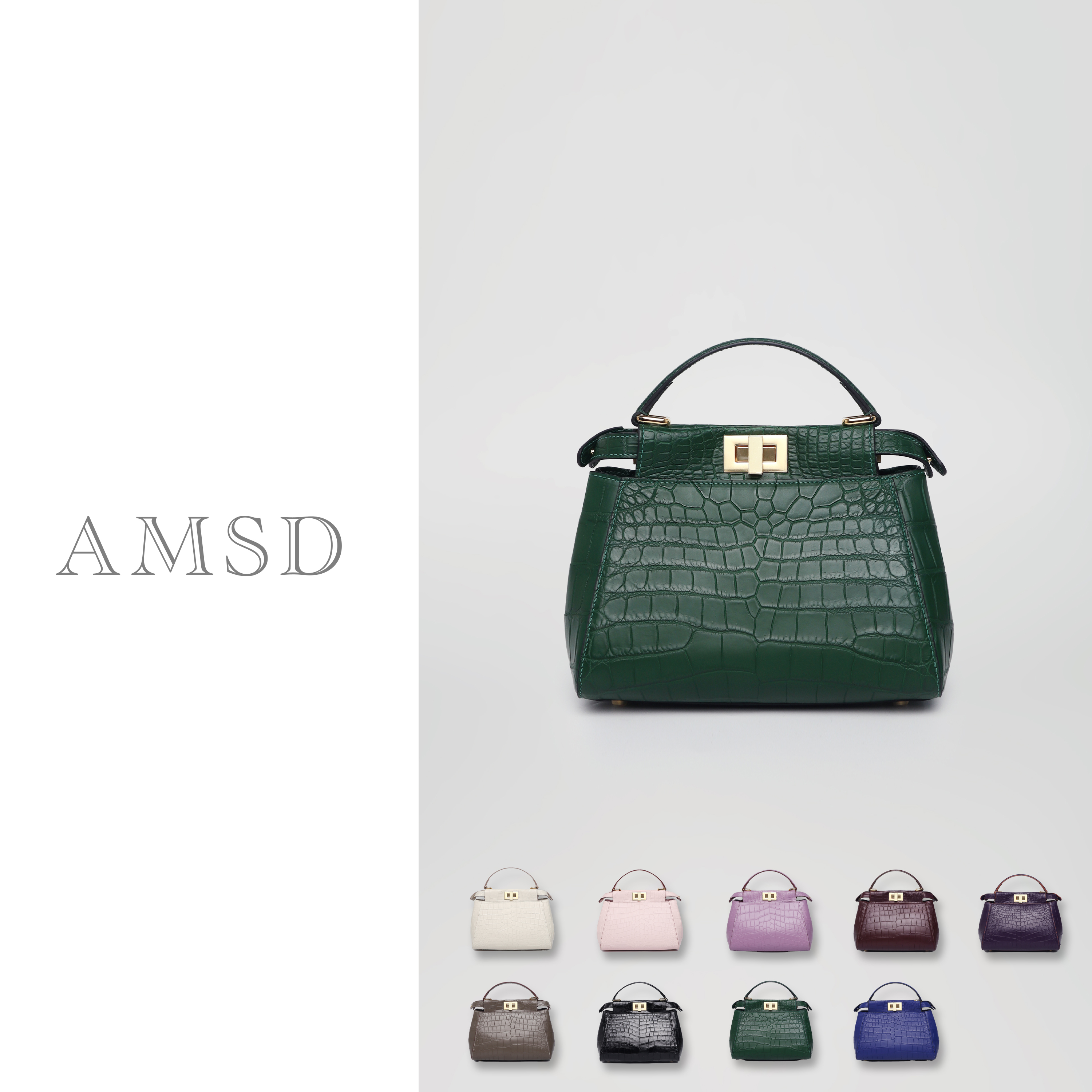 AMSD高奢鳄鱼皮女包高端女包D01-3335H