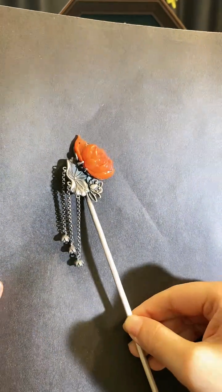 【闪购商品】南红玛瑙发簪未镶嵌支持24小时鉴赏