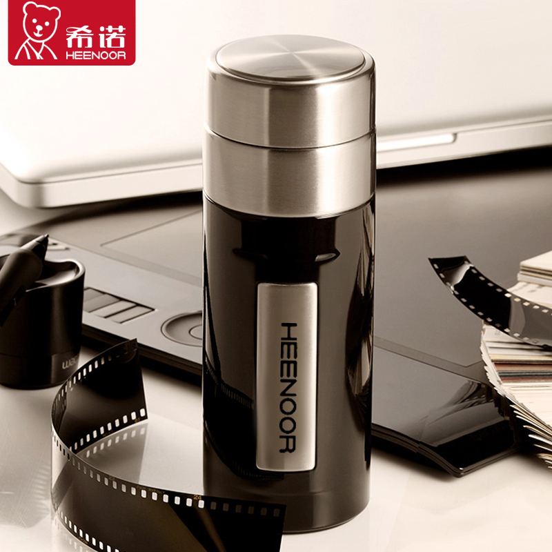 希诺保温杯男士高档商务办公泡茶水杯高档礼品不锈钢真空车载水杯