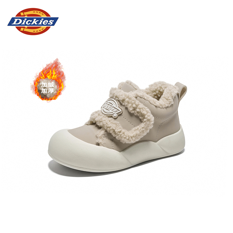 Dickies童鞋2025秋冬季新款时尚宝宝鞋加绒加厚二棉大小童休闲鞋