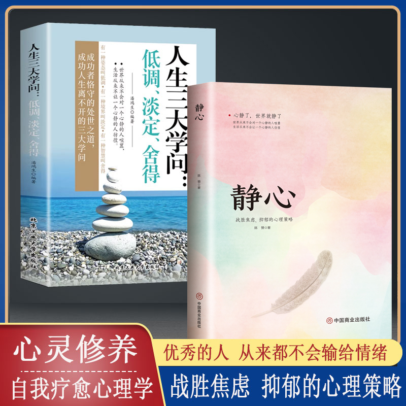 静心全两册 战胜焦虑抑郁的心理策略 情绪管理人生三大学问书籍