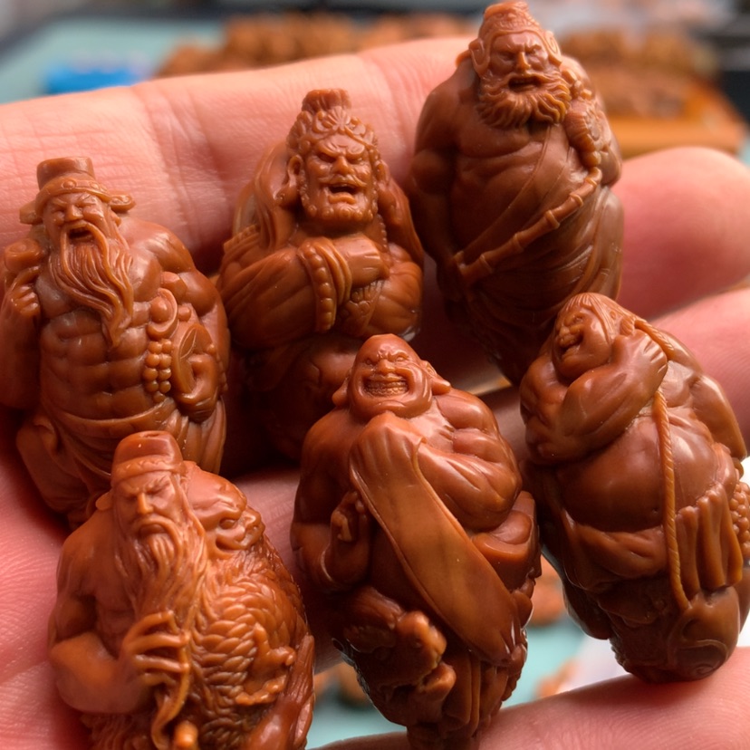 【闪购商品】橄榄核核雕甲**丁橄榄核雕，强行招财