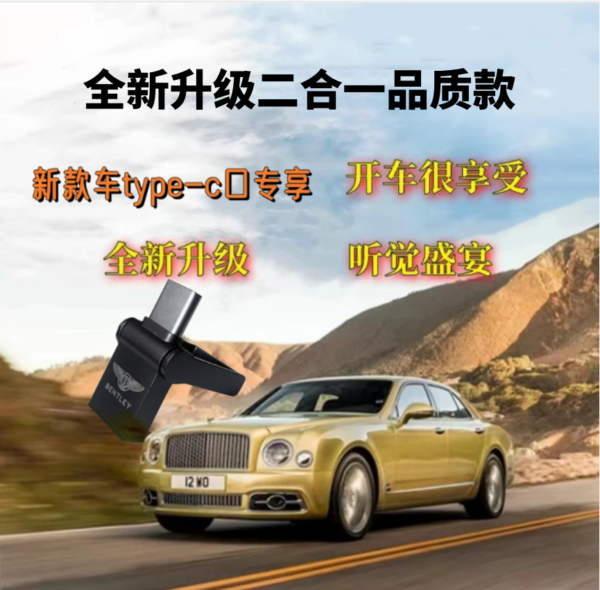 【全新升级二合一】 高端车载创意盘 通用型 高品质 type-c 