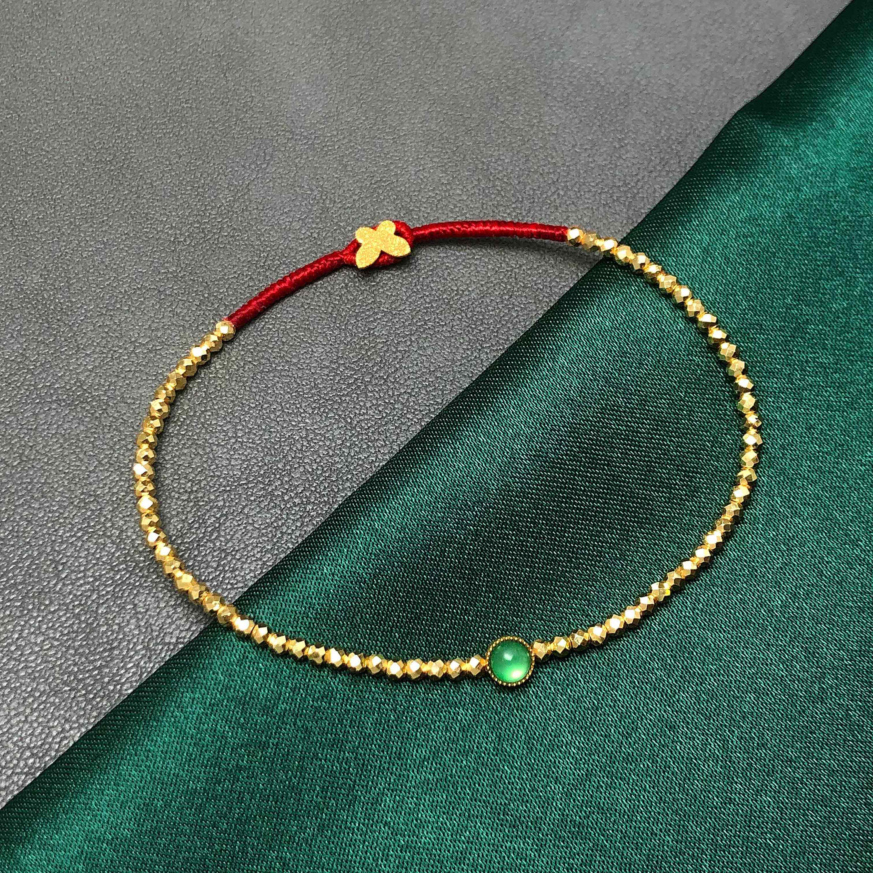 【举石臻选】TA10-1620-394翡翠手绳18k（一件/长度自选）H