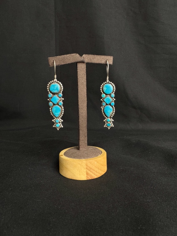 925银耳饰 印度老达克 进口 925 纯银 耳坠