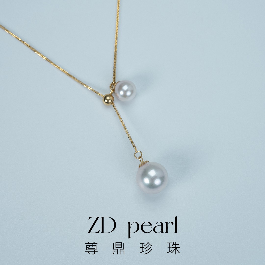 【鸭鸭】尊鼎珍珠-18K金海水中国南珠肖邦链坠5-6mm/7-8mm微瑕强光