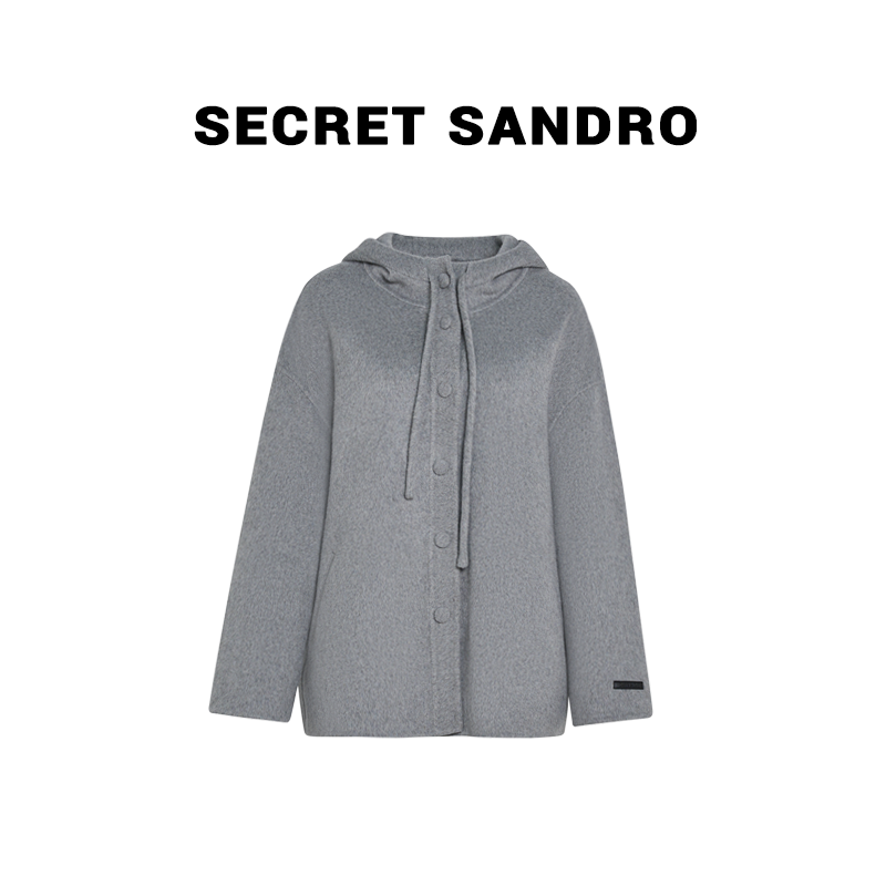 【连帽大衣】Secret Sandro 冉冉毛呢 V84293101N