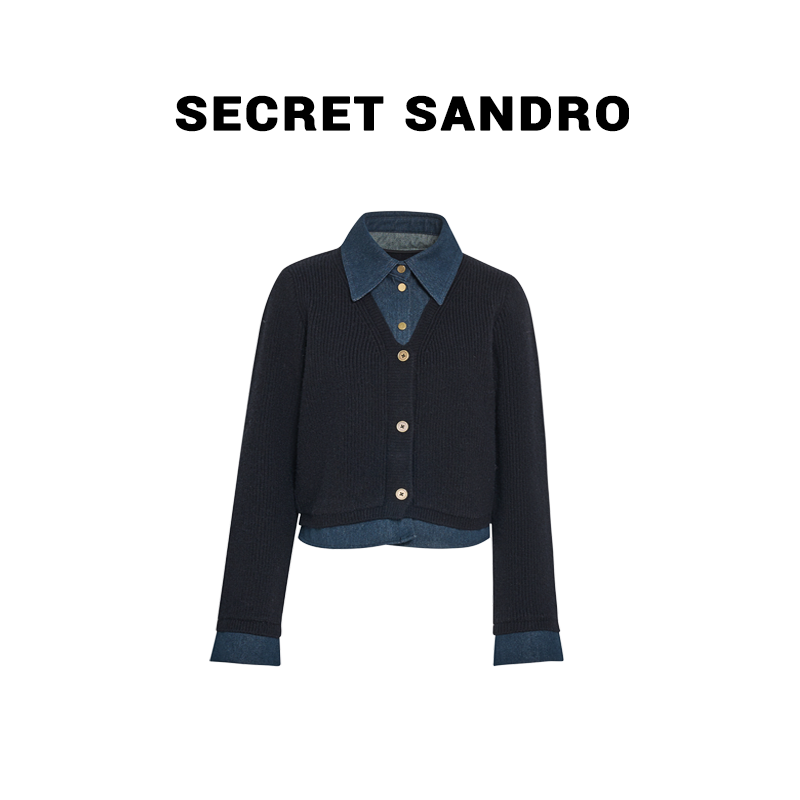 【牛仔领假两件】【多娜&Secret Sandro粉丝专享】毛衫 M84221371N